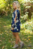 A Floral Affair Tunic/Dress - Navy