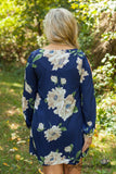 A Floral Affair Tunic/Dress - Navy