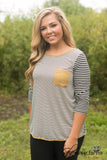 Aberdeen Striped Top - Ivory/Black