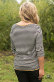Aberdeen Striped Top - Ivory/Black