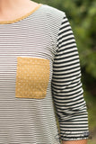 Aberdeen Striped Top - Ivory/Black