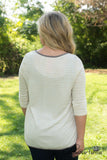 Aberdeen Striped Top - Ivory/Taupe