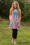 Adaline Tank Tunic/Dress - Neon Pink