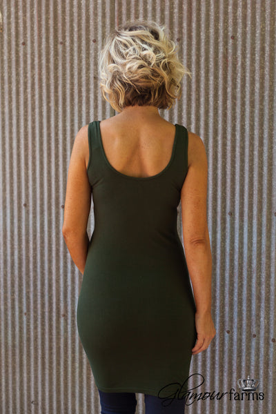 Ahh-Mazing Tank Long Shaper - Deep Olive
