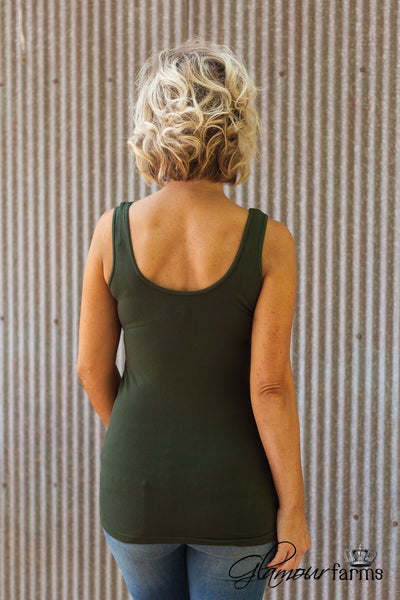 Ahh-Mazing Tank Short Shaper - Deep Olive