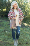 Alistaire Reversible Plaid Scarf - Tan