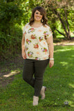 Curvy| Ambrose Floral Top - Blush