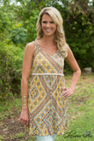 Anika Tank Tunic/Dress - Yellow/Multi