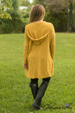 Around The Fire Hooded Cardigan - Mustard
