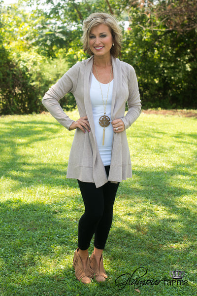 *1 LEFT - MED/LRG* Aubrina Cardigan - Oatmeal