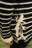 Autumn Days Striped Sweater - Black