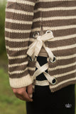 Autumn Days Striped Sweater - Mocha