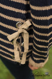Autumn Days Striped Sweater - Navy