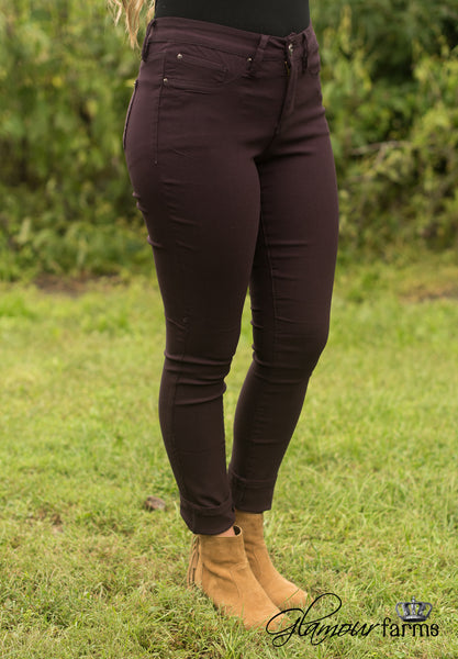 Ava Missy Hyper Stretch Skinny - Mulberry