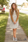 Baseball For Days Dress - Gray/Mustard