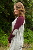 *RESTOCK* Baseball For Days Dress - Gray/Burgundy