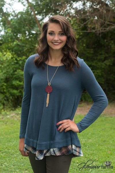Beechwood Button Top - Navy