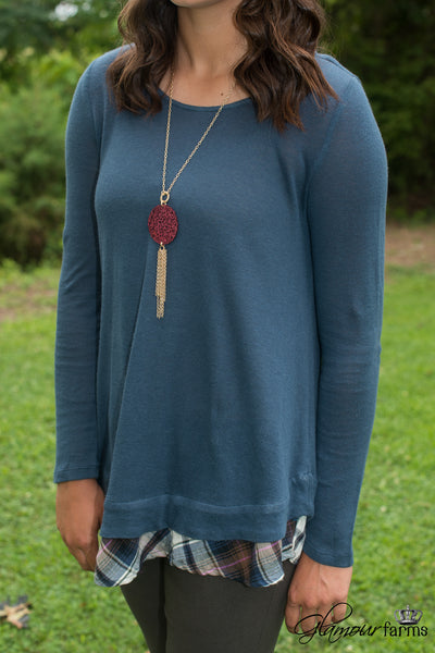 Beechwood Button Top - Navy