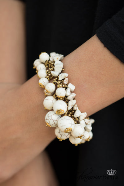 Bellatrix Bracelet - White/Worn Gold