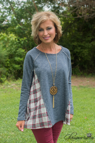 Blue Falls Top - Denim Blue