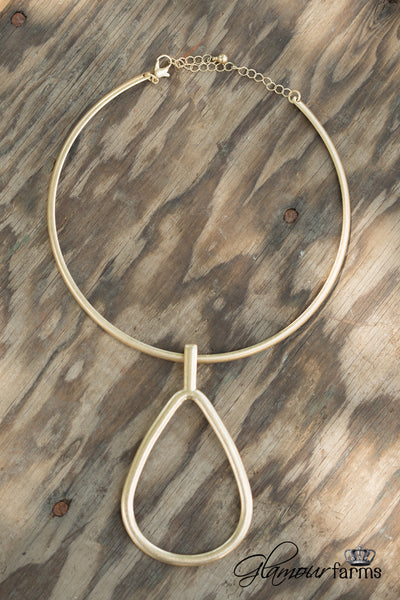 Branwyn Necklace - Worn Gold