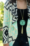 Break Of Dawn Cardigan - Mint/Navy