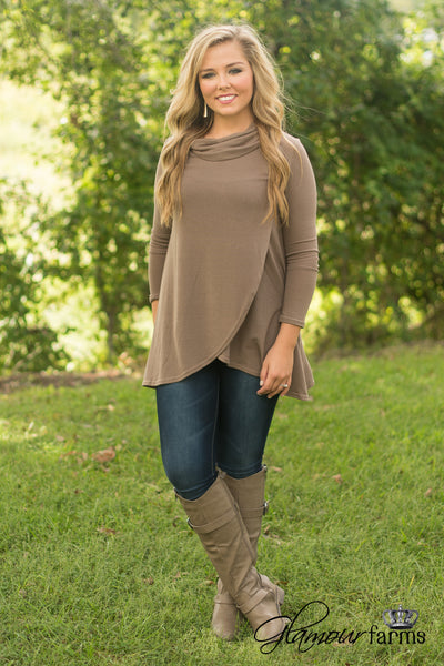 Brisk Days Top/Tunic - Mocha