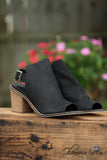 Caleb Peep-Toe Bootie - Black