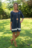 Camelot Lace Tunic/Dress - Navy