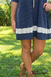 Camelot Lace Tunic/Dress - Navy