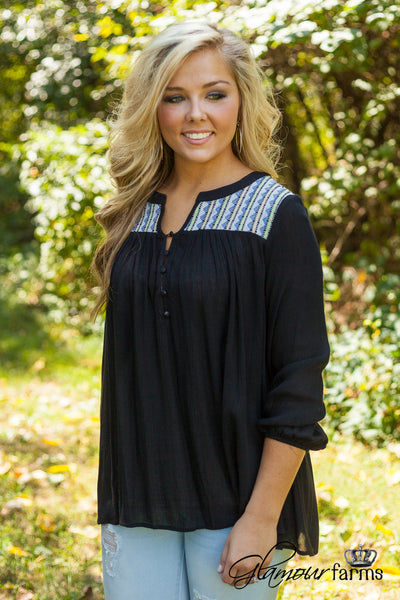 Canyon Skies Top - Black