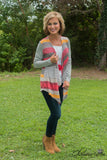 Canyon Sunset Cardigan - Burgundy/Multi