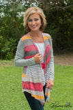 Canyon Sunset Cardigan - Burgundy/Multi