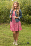 Carson Print Tunic/Dress - Dark Fuchsia