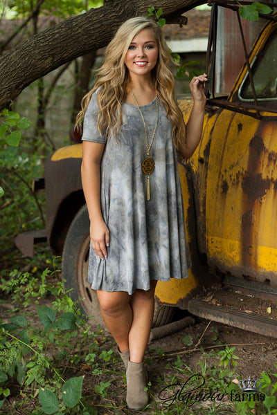 Carson Water Color Tunic/Dress - Gray