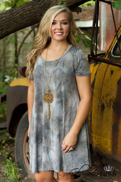 Carson Water Color Tunic/Dress - Gray