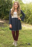 Catalina Lace Cardigan - Navy