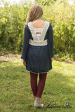 Catalina Lace Cardigan - Navy