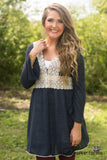 Catalina Lace Cardigan - Navy