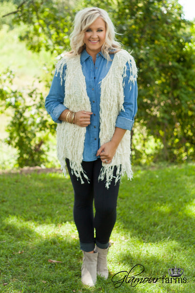 Curvy| Central Park Vest - Ivory