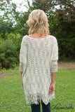 Charlie Fringe Sweater - Mocha/Ivory