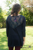 Charlotte Lace Top - Navy