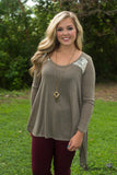Charlotte Lace Top - Olive