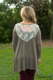 Charlotte Lace Top - Olive