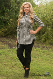 Checkmate Plaid Tunic - Black/Ivory