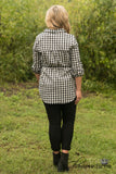 Checkmate Plaid Tunic - Black/Ivory