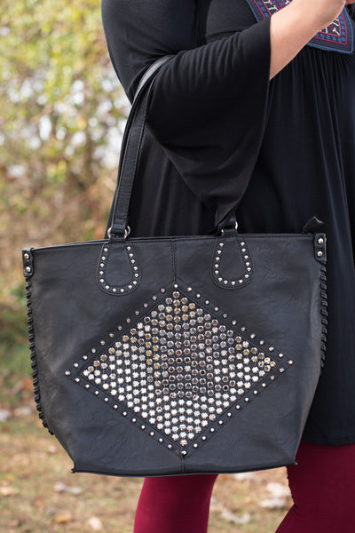 Chic Shopper Handbag - Black
