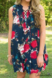 Claryville Floral Dress - Navy