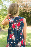 Claryville Floral Dress - Navy