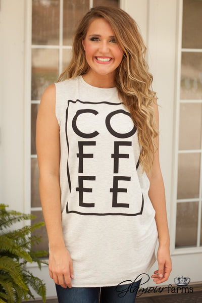 Coffee Tee/Tunic - Heather Gray